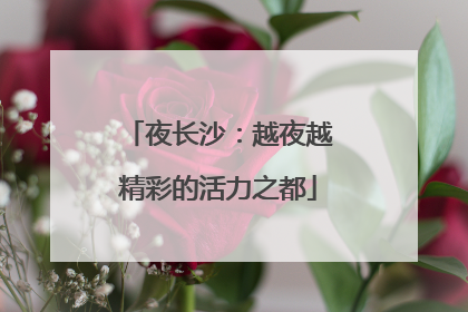 夜长沙：越夜越精彩的活力之都
